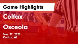 Colfax  vs Osceola  Game Highlights - Jan. 27, 2023