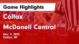 Colfax  vs McDonell Central  Game Highlights - Dec. 9, 2023