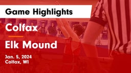 Colfax  vs Elk Mound  Game Highlights - Jan. 5, 2024