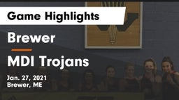 Brewer  vs MDI Trojans Game Highlights - Jan. 27, 2021