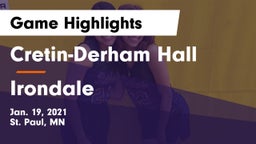 Cretin-Derham Hall  vs Irondale  Game Highlights - Jan. 19, 2021