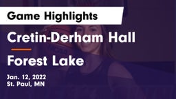 Cretin-Derham Hall  vs Forest Lake  Game Highlights - Jan. 12, 2022