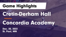 Cretin-Derham Hall  vs Concordia Academy Game Highlights - Dec. 20, 2022