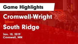 Cromwell-Wright  vs South Ridge Game Highlights - Jan. 10, 2019