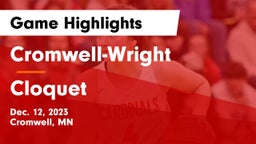 Cromwell-Wright  vs Cloquet  Game Highlights - Dec. 12, 2023