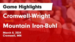 Cromwell-Wright  vs Mountain Iron-Buhl  Game Highlights - March 8, 2024