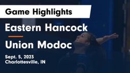 Eastern Hancock  vs Union Modoc  Game Highlights - Sept. 5, 2023