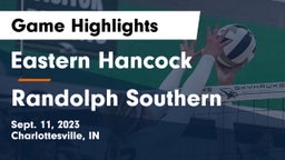 Eastern Hancock  vs Randolph Southern  Game Highlights - Sept. 11, 2023