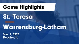 St. Teresa  vs Warrensburg-Latham  Game Highlights - Jan. 4, 2023