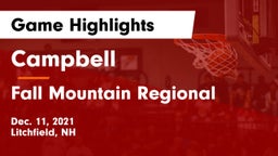 Campbell  vs Fall Mountain Regional  Game Highlights - Dec. 11, 2021