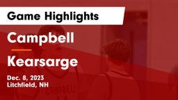 Campbell  vs Kearsarge Game Highlights - Dec. 8, 2023