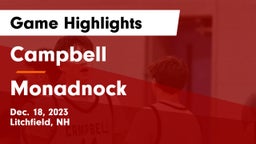 Campbell  vs Monadnock  Game Highlights - Dec. 18, 2023