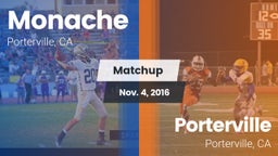 Matchup: Monache  vs. Porterville  2016