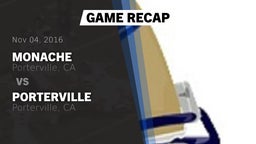 Recap: Monache  vs. Porterville  2016