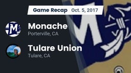 Recap: Monache  vs. Tulare Union  2017