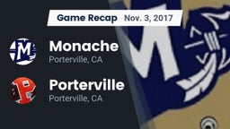 Recap: Monache  vs. Porterville  2017
