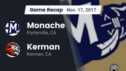 Recap: Monache  vs. Kerman  2017