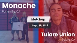 Matchup: Monache  vs. Tulare Union  2018