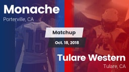 Matchup: Monache  vs. Tulare Western  2018