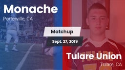 Matchup: Monache  vs. Tulare Union  2019