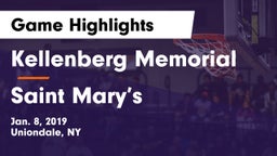Kellenberg Memorial  vs Saint Mary’s  Game Highlights - Jan. 8, 2019