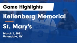 Kellenberg Memorial  vs St. Mary's  Game Highlights - March 2, 2021