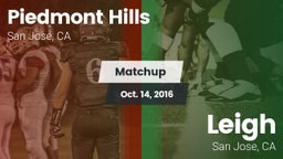 Matchup: Piedmont Hills High vs. Leigh  2016
