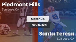 Matchup: Piedmont Hills High vs. Santa Teresa  2016