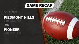 Recap: Piedmont Hills  vs. Pioneer  2016