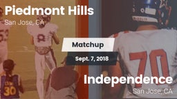 Matchup: Piedmont Hills High vs. Independence  2018