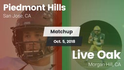 Matchup: Piedmont Hills High vs. Live Oak  2018