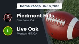 Recap: Piedmont Hills  vs. Live Oak  2018
