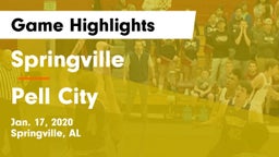Springville  vs Pell City  Game Highlights - Jan. 17, 2020