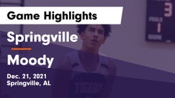 Springville  vs Moody Game Highlights - Dec. 21, 2021