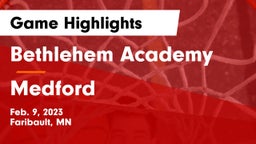 Bethlehem Academy  vs Medford  Game Highlights - Feb. 9, 2023