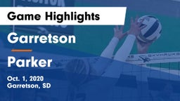 Garretson  vs Parker Game Highlights - Oct. 1, 2020