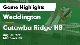 Weddington  vs Catawba Ridge HS Game Highlights - Aug. 30, 2021