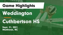 Weddington  vs Cuthbertson HS Game Highlights - Sept. 21, 2021