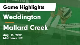 Weddington  vs Mallard Creek  Game Highlights - Aug. 15, 2022