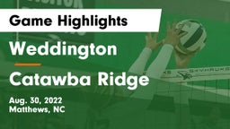 Weddington  vs Catawba Ridge  Game Highlights - Aug. 30, 2022
