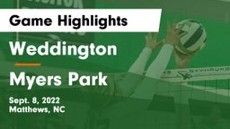Weddington  vs Myers Park Game Highlights - Sept. 8, 2022