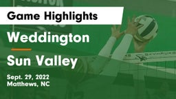 Weddington  vs Sun Valley  Game Highlights - Sept. 29, 2022