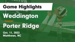 Weddington  vs Porter Ridge  Game Highlights - Oct. 11, 2022