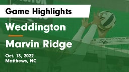 Weddington  vs Marvin Ridge  Game Highlights - Oct. 13, 2022
