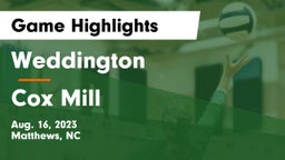 Weddington  vs Cox Mill  Game Highlights - Aug. 16, 2023