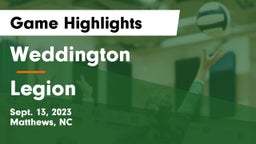 Weddington  vs Legion Game Highlights - Sept. 13, 2023