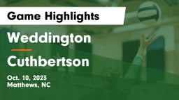 Weddington  vs Cuthbertson Game Highlights - Oct. 10, 2023