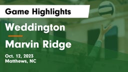 Weddington  vs Marvin Ridge  Game Highlights - Oct. 12, 2023