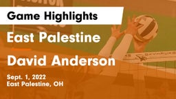 East Palestine  vs David Anderson Game Highlights - Sept. 1, 2022