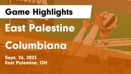 East Palestine  vs Columbiana  Game Highlights - Sept. 26, 2023